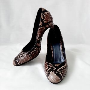 Roberto Festa real python leather pumps